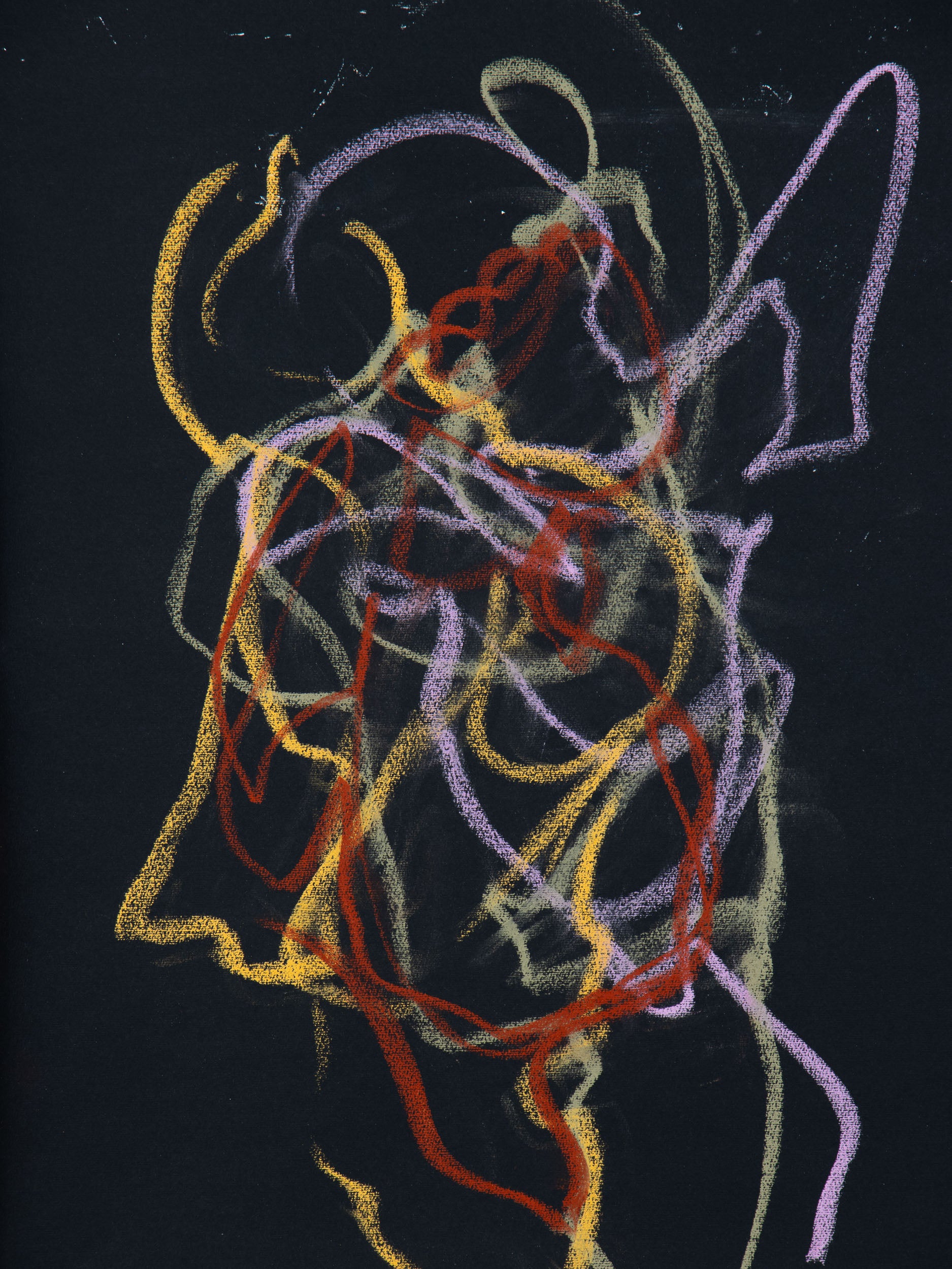 Abstraction III, 2026 original energetic live drawing by Bogdan Jensen built from layered colour and motion