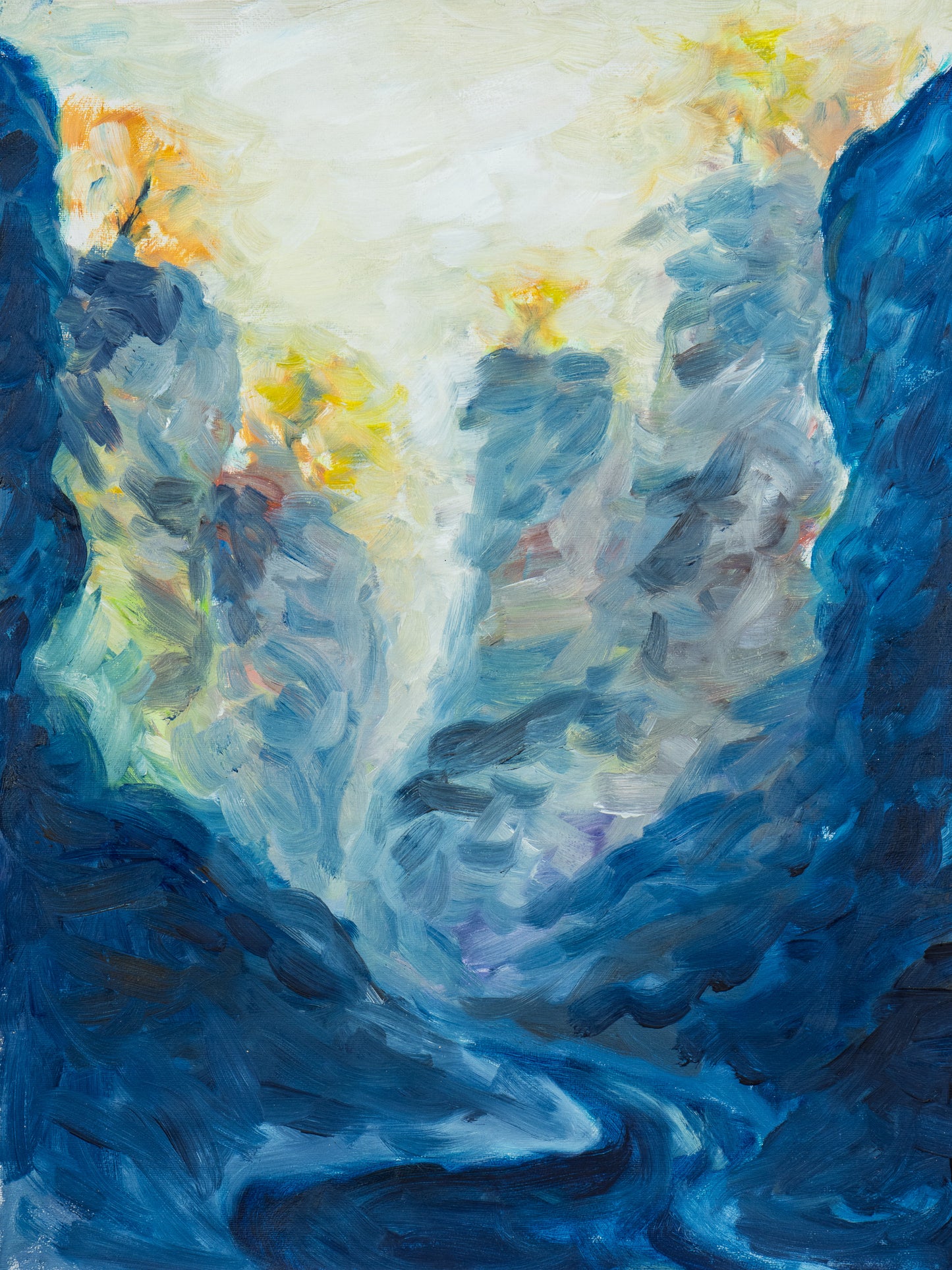 Blue Passage giclée fine art print by Bogdan Jensen on Hahnemühle German Etching paper, based on a blue-toned original painting