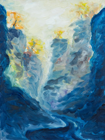 Blue Passage giclée fine art print by Bogdan Jensen on Hahnemühle German Etching paper, based on a blue-toned original painting