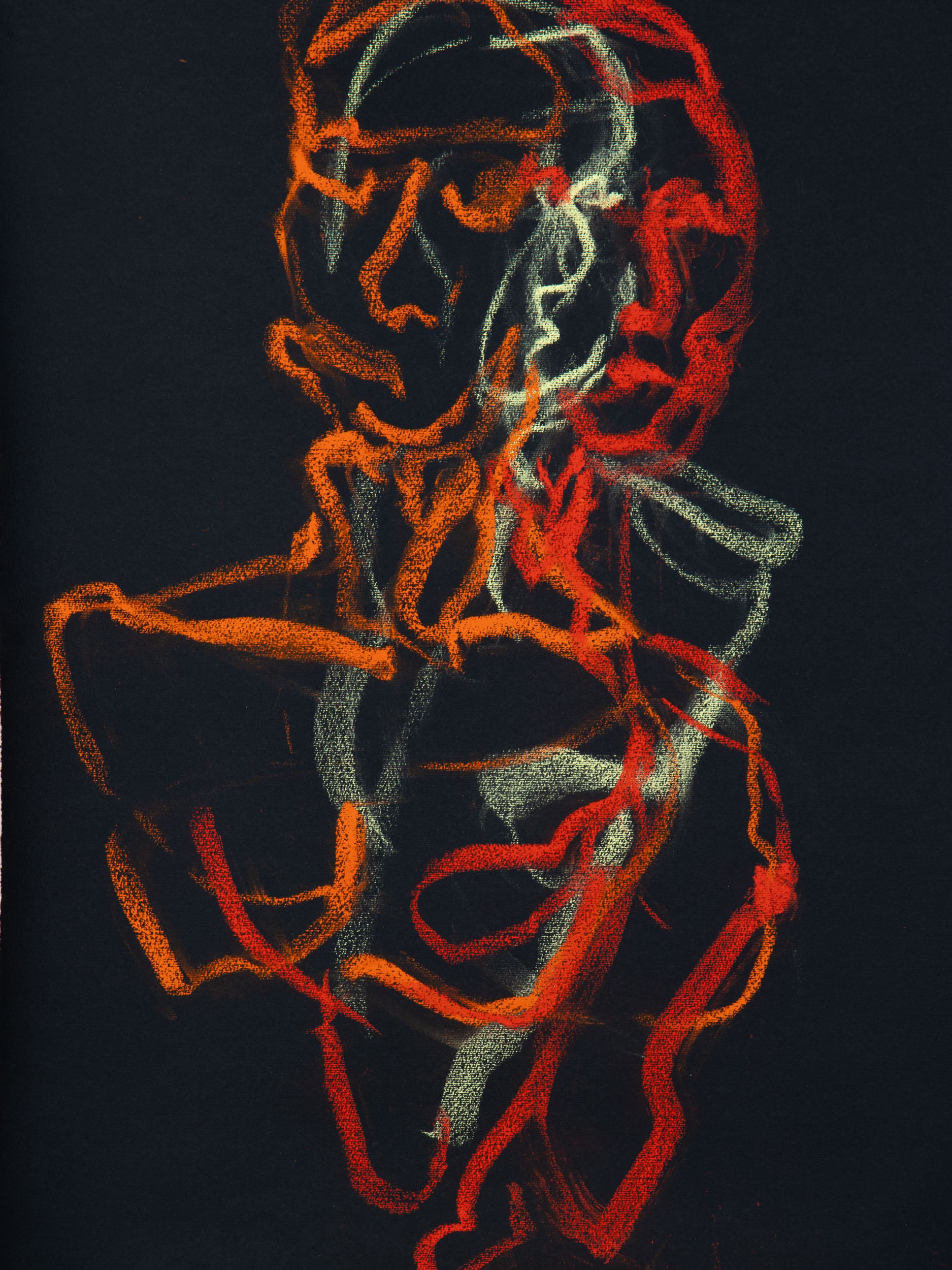 Chanson III, 2026 original live drawing by Bogdan Jensen capturing body voice rhythm and gesture in performance