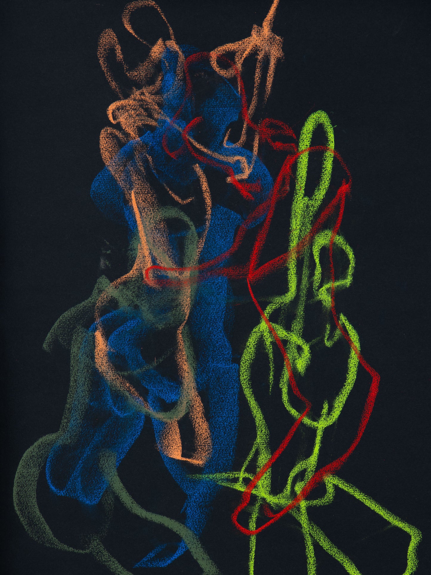 Chanson V, 2026 vivid original live drawing by Bogdan Jensen where movement and music become image