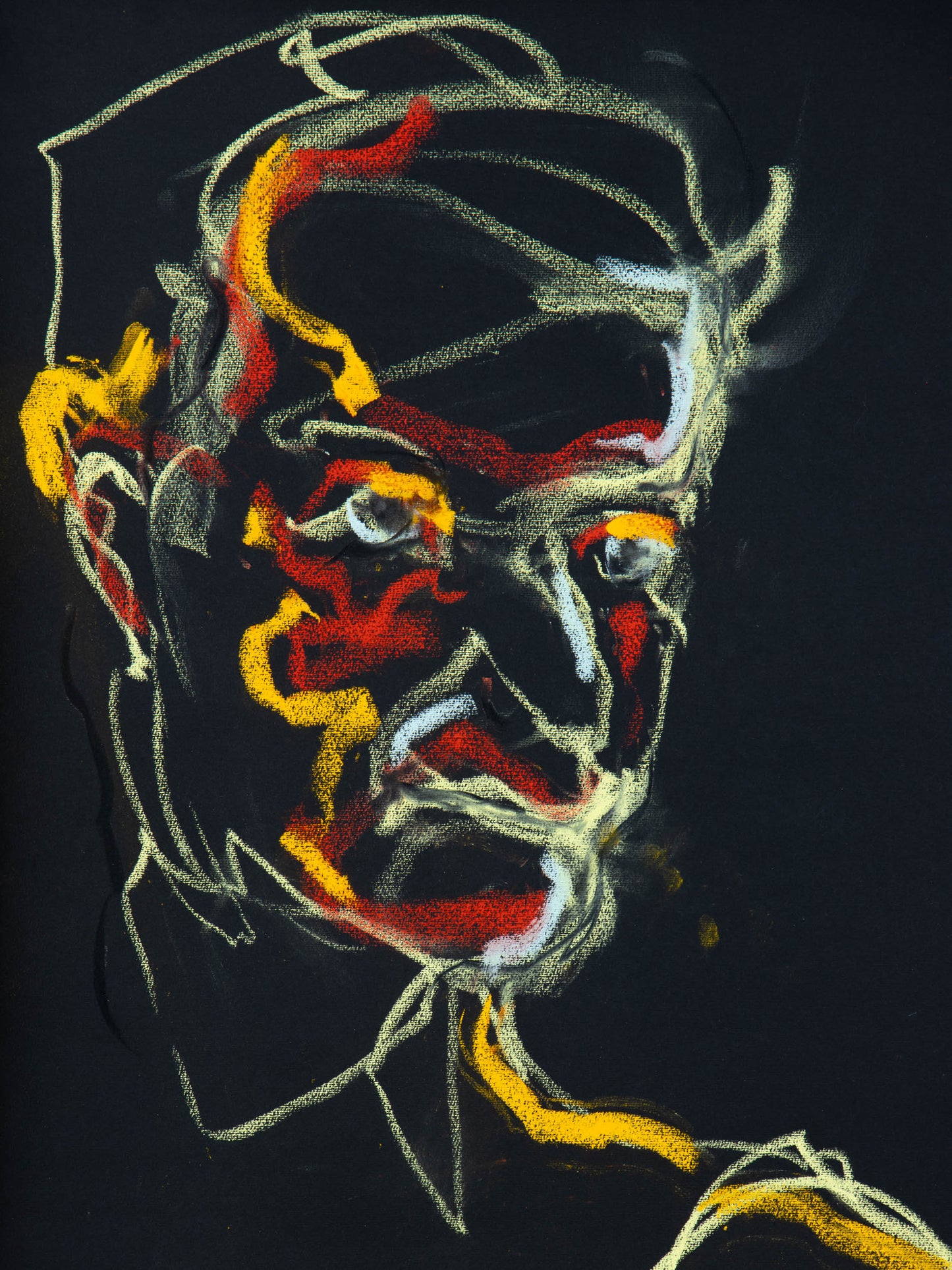 Mort ou non? II, 2026 original live portrait drawing by Bogdan Jensen from Le Garçon le plus triste du monde in Berlin