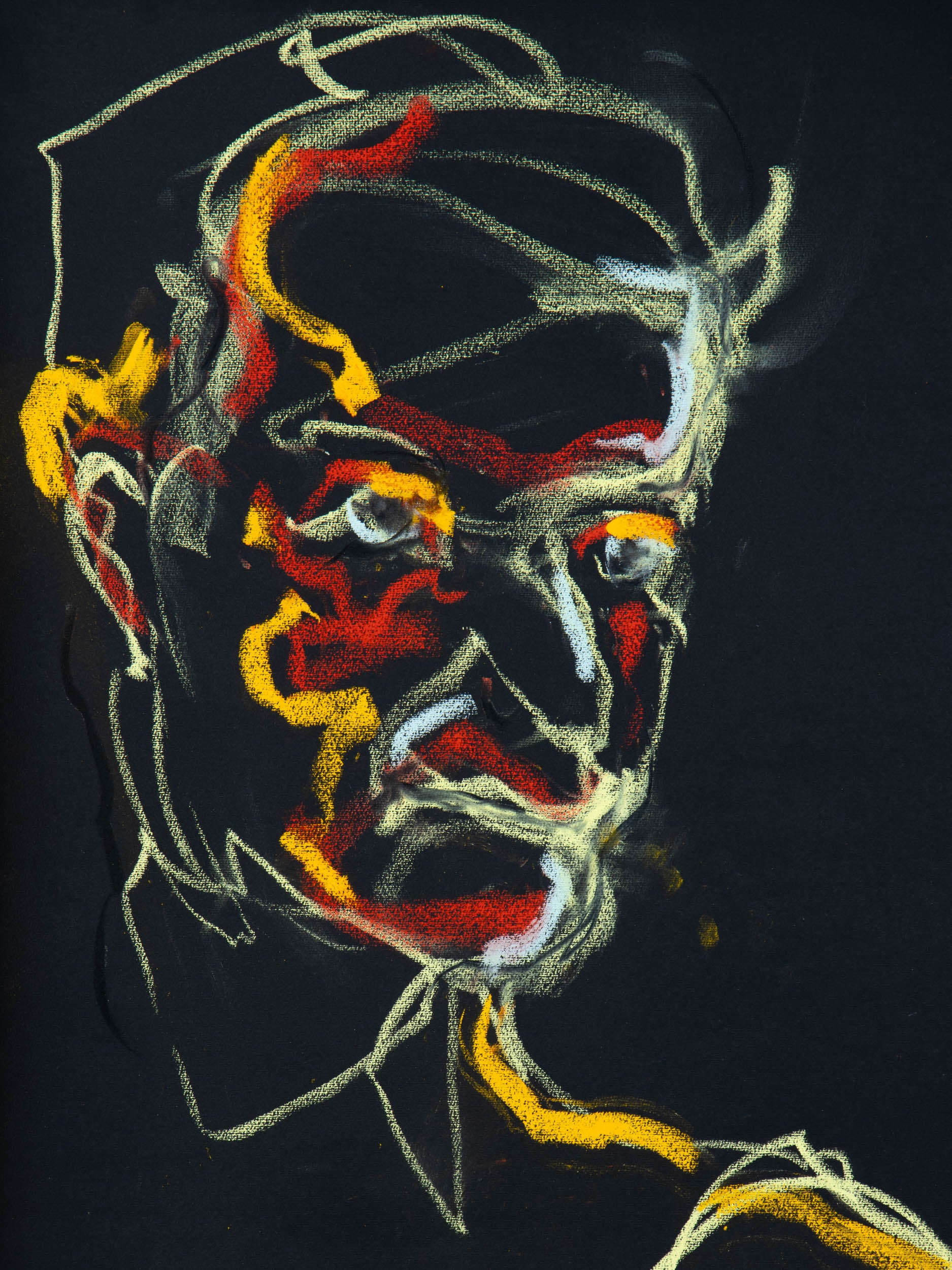 Mort ou non? II, 2026 original live portrait drawing by Bogdan Jensen from Le Garçon le plus triste du monde in Berlin