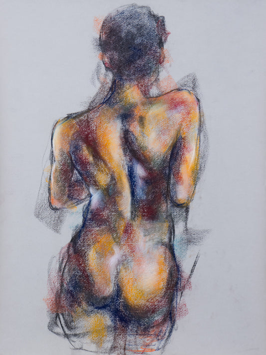 Where the Dance Lives giclée fine art print by Bogdan Jensen on Hahnemühle German Etching paper, based on a soft pastel figure study of a dancer’s back